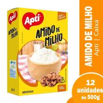Amido de Milho Apti 500g - Embalagem com 12 Unidades