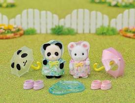 Amigos do Jardim da Infancia Caminhando na Chuva - Sylvanian Families 5748 Epoch