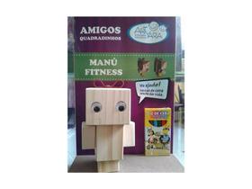 Amigos Quadradinhos Pinta Madeira Manú Fitness - Artyara