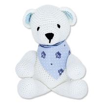 Amigurumi Urso Crochê 21 cm artesanal branco