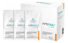 Aminnu Sem Xilitol - Central Nutrition - 10g Exclusivo 33 Sachês Sabor Tangerina