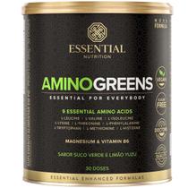 Amino Greens Aminoácidos Essenciais com Magnésio - 261g - Limão - Essential Nutrition