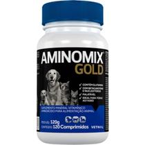 Aminomix Gold 120 Comp. Vetnil - Suplemento P/ Cães E Gatos