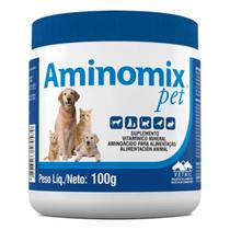 Aminomix Pet 100g Vetnil - Suplemento Vitamínico Alimentar Completo para Cães e Gatos Aminomix Pet 100g Vetnil - Suplemento Vitamínico Alimentar Completo para Cães e Gatos