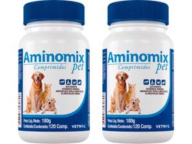 Aminomix Pet 120 Comprimidos - Vetnil - 2 Unidades