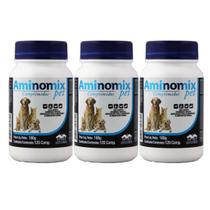 Aminomix Pet 120 Comprimidos Vetnil Kit 3 Unidades