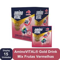 AminoVITAL GOLD Drink Mix Frutas Vermelhas - Ajinomoto 15 sachês