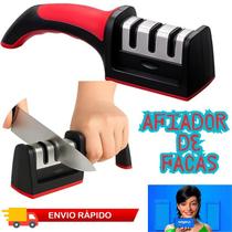Amolador de Faca Profissional Afiador de Facas 3 em 1 em Aço Inox Manual Cabo Ergonômico Base Antiderrapante Afie Uso Diário Corte Rápido e Preciso Amolador de Faca Profissional Afiador de Facas 3 em 1 em Aço Inox Manual Cabo Ergonômico Base Antiderrapante Afie Uso Diário Corte Rápido e Preciso