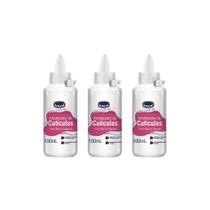 Amolecedor De Cutículas Ideal Algodão 100Ml - Kit Com 3Un