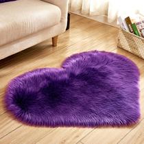 Amor coração artificial lã desgrenhado tapetes para sala de estar assim