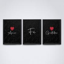 amor fé e gratidão v1 com moldura preta A4 amor fé e gratidão v1 com moldura preta A4