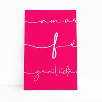 Amor Fé Gratidão Frases Decorativo Quadro Canvas 60x40cm
