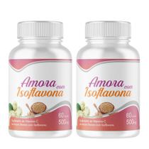 Amora Isofla vona 2 frascos de 120 cápsulas 240 capsulas de 500mg