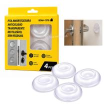 Amortecedor Anticolisão Transparente 4 Peças para Portas - Ref: BOM1376 Amortecedor Anticolisão Transparente 4 Peças para Portas - Ref: BOM1376
