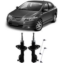 Amortecedor + Bieleta Honda City Dianteiro 2009 Até 2014 O Par Amortecedor + Bieleta Honda City Dianteiro 2009 Até 2014 O Par