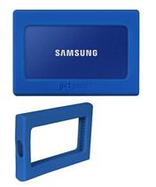 Amortecedor de silicone para Samsung T7, SSD portátil T7 Touch - azul Amortecedor de silicone para Samsung T7, SSD portátil T7 Touch - azul