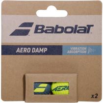 Amortecedor de Vibração para Tênis Babolat Aero Damp x2 Cinza e Amarelo Amortecedor de Vibração para Tênis Babolat Aero Damp x2 Cinza e Amarelo