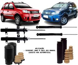 Amortecedor Dianteiro e Traseiro Ecosport 2003 á 2012 + Kit Parcial Diant/Tras