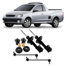 Amortecedor + Kit Batente + Bieleta Chevrolet Montana Dianteira 2002 Até 2012 O Par