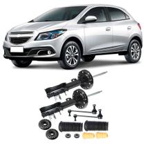 Amortecedor + Kit Batente + Bieleta Chevrolet Onix Dianteira 2013 Até 2019 O Par Amortecedor + Kit Batente + Bieleta Chevrolet Onix Dianteira 2013 Até 2019 O Par