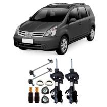 Amortecedor + Kit Batente + Bieleta Nissan Livina Dianteira 2007 Até 2013 O Par Amortecedor + Kit Batente + Bieleta Nissan Livina Dianteira 2007 Até 2013 O Par