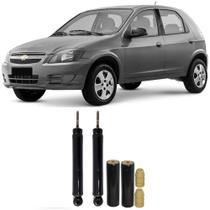 Amortecedor + Kit Batente Chevrolet Celta Traseiro 2001 Até 2016 O Par Amortecedor + Kit Batente Chevrolet Celta Traseiro 2001 Até 2016 O Par