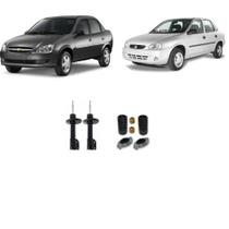 Amortecedor + Kit Batente Corsa Sedan Dianteiro 1999 Até 2002 Wind 1,0