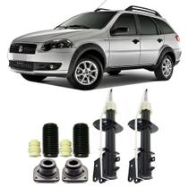 Amortecedor + Kit Batente Fiat Palio Weekend Dianteiro 2001 Até 2010 O Par