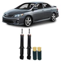 Amortecedor + Kit Batente Toyota Corolla Traseiro 2009 Até 2014 O Par