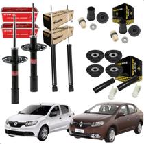 Amortecedor Logan Sandero 1.6 + Kit Coxim Diant/Tras 14 a 20