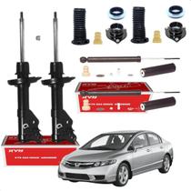 Amortecedor New Civic G8 Dianteiro Traseiro KYB com Kit Batente Coxim e Rolamento