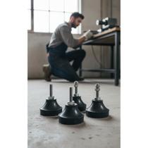 Amortecedor Pé Borracha 3/8" - Kit 4 Uni. 1400Kg Max