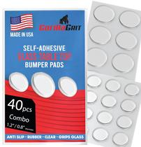 Amortecedores adesivos GorillaGrit Clear, 40 unidades, almofadas de mesa de vidro
