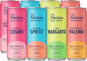 Amostra de happy hour Craft Mocktails Recess Zero Proof 355 ml