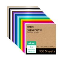 Amostrador de vinil permanente Cricut Value Rainbow 100 pés