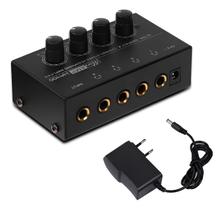 Amp Fone 4 Canais P10 Volume Independente Estúdio