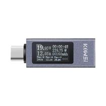 Amperímetro e Voltímetro Digital Tipo-C DC 4-30V 12A - Testador de Capacidade de Carregador