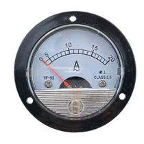 Amperímetro Redondo Analógico 52x52 20A