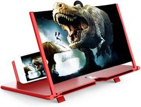 Ampliador de Tela HD 12"dobrável 4X Suporte de Suporte de Telefone para Filmes E Vídeos - (Vermelho) G