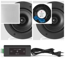 Amplificador AAT BTA-1 Bluetooth 60W RMS + 2 Caixas AAT Gesso NQ6 100