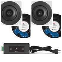 Amplificador AAT BTA-1 Bluetooth 60W RMS + 4 Caixas AAT Gesso NQ6 100