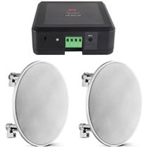 Amplificador AAT BTA-1 ST + 2 Cxs 6CX 50w Redonda Branca Amplificador AAT BTA-1 ST + 2 Cxs 6CX 50w Redonda Branca
