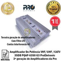 Amplificador Antena Coletiva 35db 1 Ghz Pqap6350g3 Geração 3 Proeletronic Catv Vhf Uhf Tv a Cabo