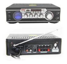 Amplificador Áudio Stereo Karaokê Bluetooth Fm Mp3 Le-706