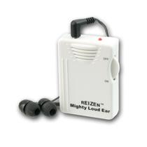 Amplificador auditivo Reizen Mighty Loud Ear 120dB com microfone e fone de ouvido duplo