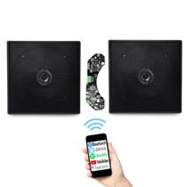 Amplificador Bluetooth Som Ambiente 2 Caixa Teto Preta Quadra Amplificador Bluetooth Som Ambiente 2 Caixa Teto Preta Quadra