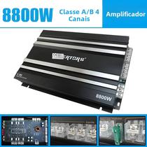 Amplificador De Áudio Para Carro Classe AB De 4 Canais 12V 8800W Potência Estéreo Alto-falante