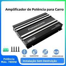 Amplificador De Áudio Para Carro De 4 Canais 12V Alta Potência 7800W Digital Estéreo Surround
