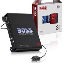 Amplificador de carro BOSS Audio Systems R1100MK 1100W + Kit de fiação