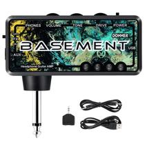 Amplificador de fone de ouvido para guitarra baixo Donner Basement USB recarregável